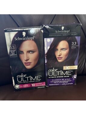 🆕 set of 2 Color Ultime 3.3 Amethyst Black Hair Color (discontinued color)